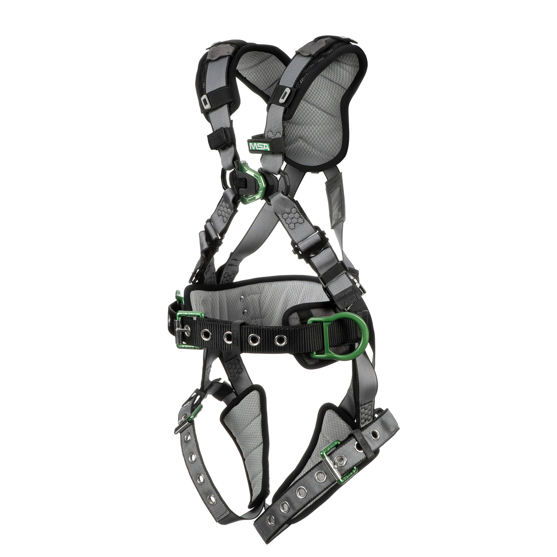 MSA V-FIT Construction Harness w/Back & Side D-Rings - Tongue Buckle Leg Straps - Shoulder & Leg Padding - Standard - 10195181