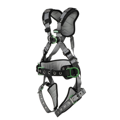 MSA V-FIT Construction Harness w/Back & Side D-Rings - Tongue Buckle Leg Straps - Shoulder & Leg Padding - Standard - 10195181
