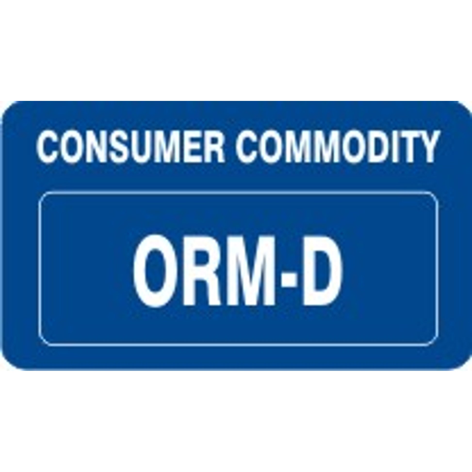CONSUMER COMMODITY ORM-D - CONSUMER COMMODITY ORM-D, 1.5X2.5, Adhesive Vinyl
