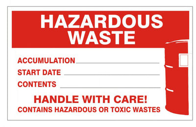 HAZARDOUS WASTE ACCUMULATION START DATE CONTENTS HANDLE WITH CARE!