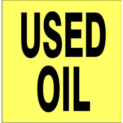 USED OIL - USED OIL, 6x6, Adhesive Vinyl