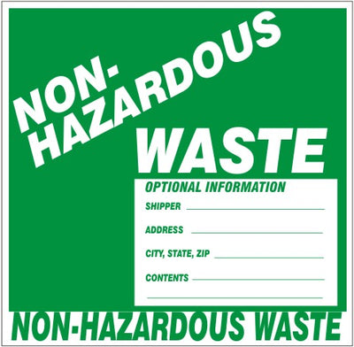 NON-HAZARDOUS WASTE OPTIONAL INFORMATION SHIPPER ADDRESS CITY