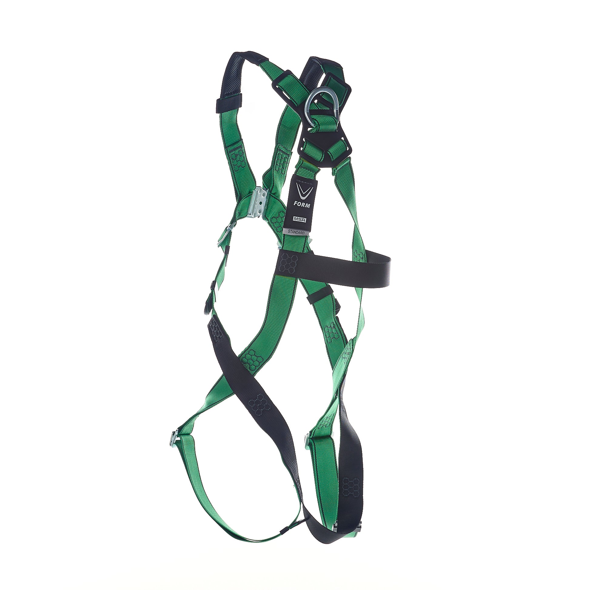 MSA V-FORM Harness w/Back D-Ring - Qwik-Fit Leg Straps Quick Connect Chest Buckle - Extra Small - 10207679