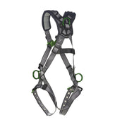 MSA V-FIT Harness w/Back & Side D-Rings - Tongue Buckle Leg Straps - Shoulder Padding - Extra Small - 10194908