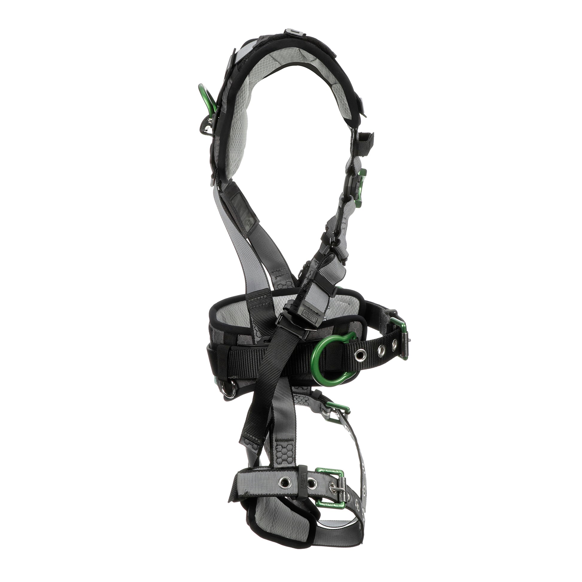 MSA V-FIT Construction Harness w/Back & Side D-Rings - Tongue Buckle Leg Straps - Shoulder & Leg Padding - Extra Small - 10195180