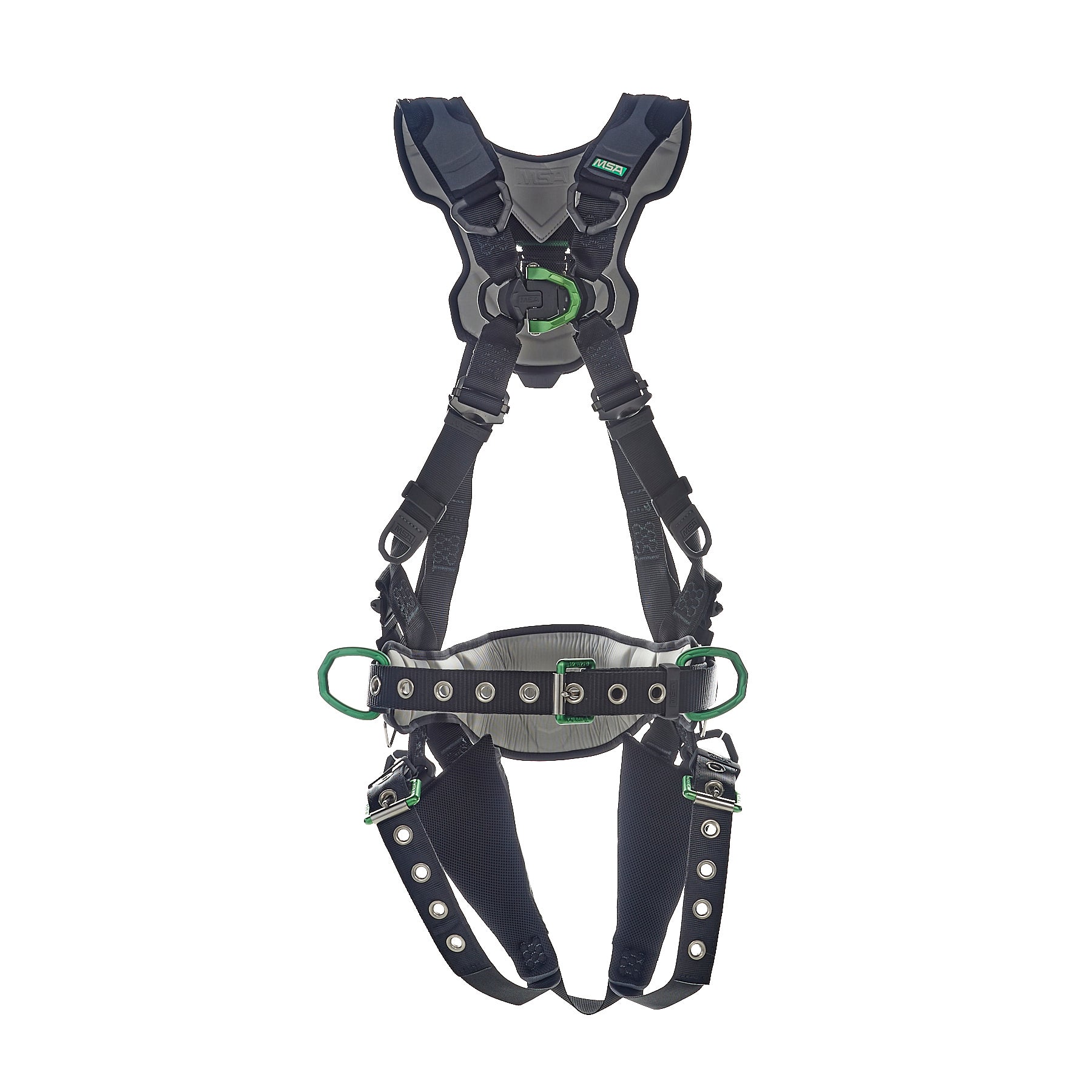 MSA V-FLEX Construction Harness w/Back, Front & Side D-Rings - Tongue Buckle Leg Straps - Standard - 10211347