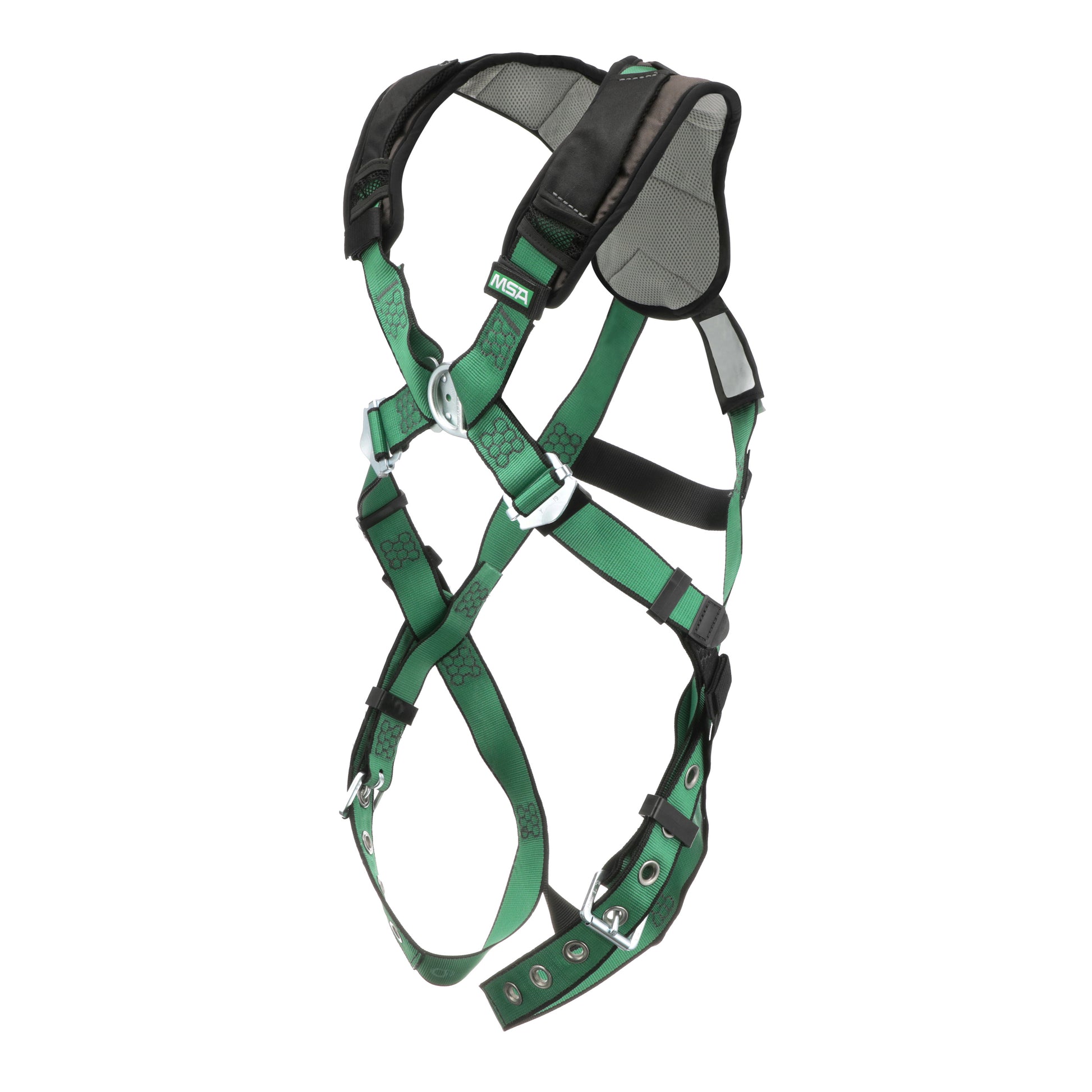 MSA V-FORM+ Harness w/Back & Front D-Rings - Tongue Buckle Leg Straps - Extra Small - 10206092