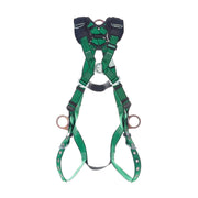 MSA V-FORM Harness w/Back, Front, Side & Shoulder D-Rings - Tongue Buckle Leg Straps Quick Connect Chest Buckle - Extra Large - 10206075