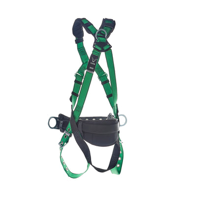 MSA V-FORM Construction Harness w/Back & Side D-Rings - Tongue Buckle Leg Straps Quick Connect Chest Buckle - Shoulder Padding - Standard - 10207734