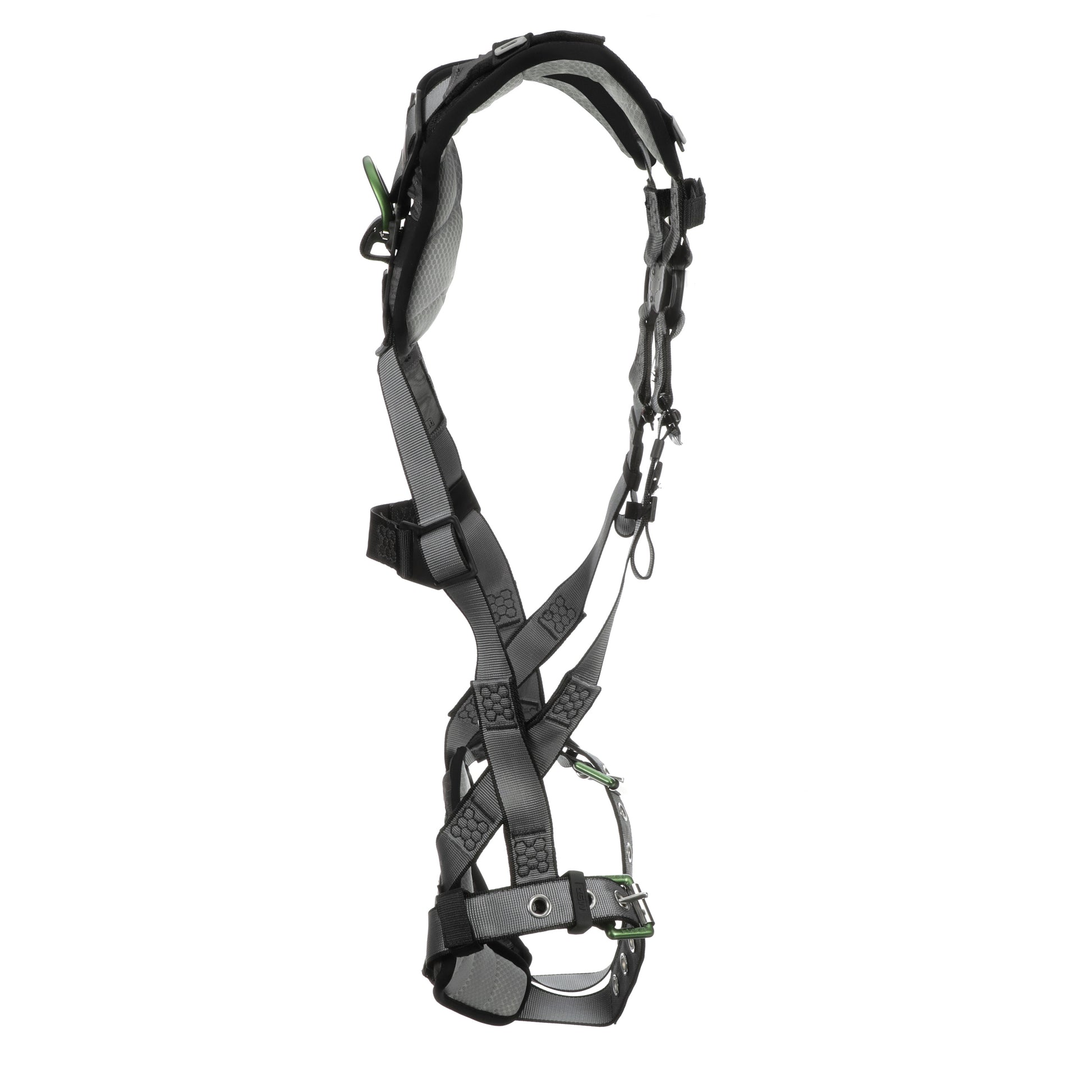 MSA V-FIT Harness w/Back & Front D-Rings - Tongue Buckle Leg Straps - Shoulder Padding - Super Extra Large - 10194895
