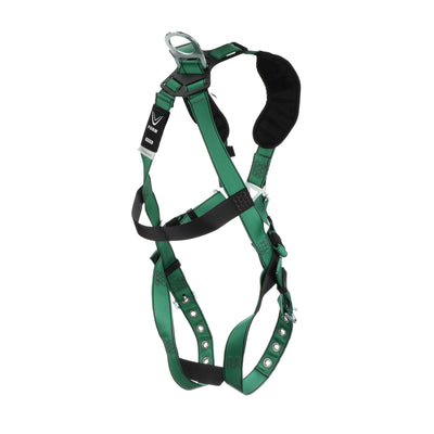 MSA V-FORM Harness w/Back & Shoulder D-Rings - Tongue Buckle Leg Straps - Extra Small - 10197218