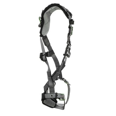 MSA V-FIT Harness w/Back & Front D-Rings - Tongue Buckle Leg Straps - Shoulder Padding - Extra Large - 10194894