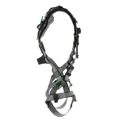 MSA V-FIT Harness w/Back, Front & Side D-Rings - Quick-Connect Leg Straps - Shoulder Padding - Extra Large - 10194865