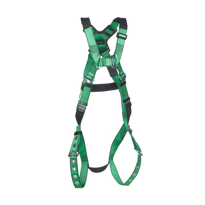 MSA V-FORM Harness w/Back D-Ring - Tongue Buckle Leg Straps Quick Connect Chest Buckle - Standard - 10206058