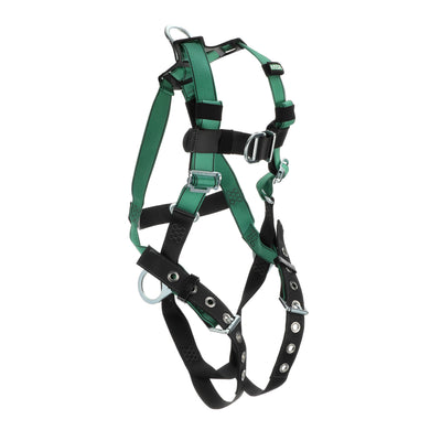 MSA V-FORM Harness w/Back, Front & Side D-Rings - Tongue Buckle Leg Straps - Extra Small - 10197206