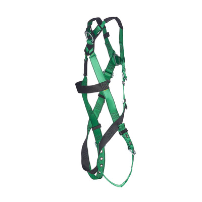 MSA V-FORM Harness w/Back D-Ring - Tongue Buckle Leg Straps Quick Connect Chest Buckle - Super Extra Large - 10206060