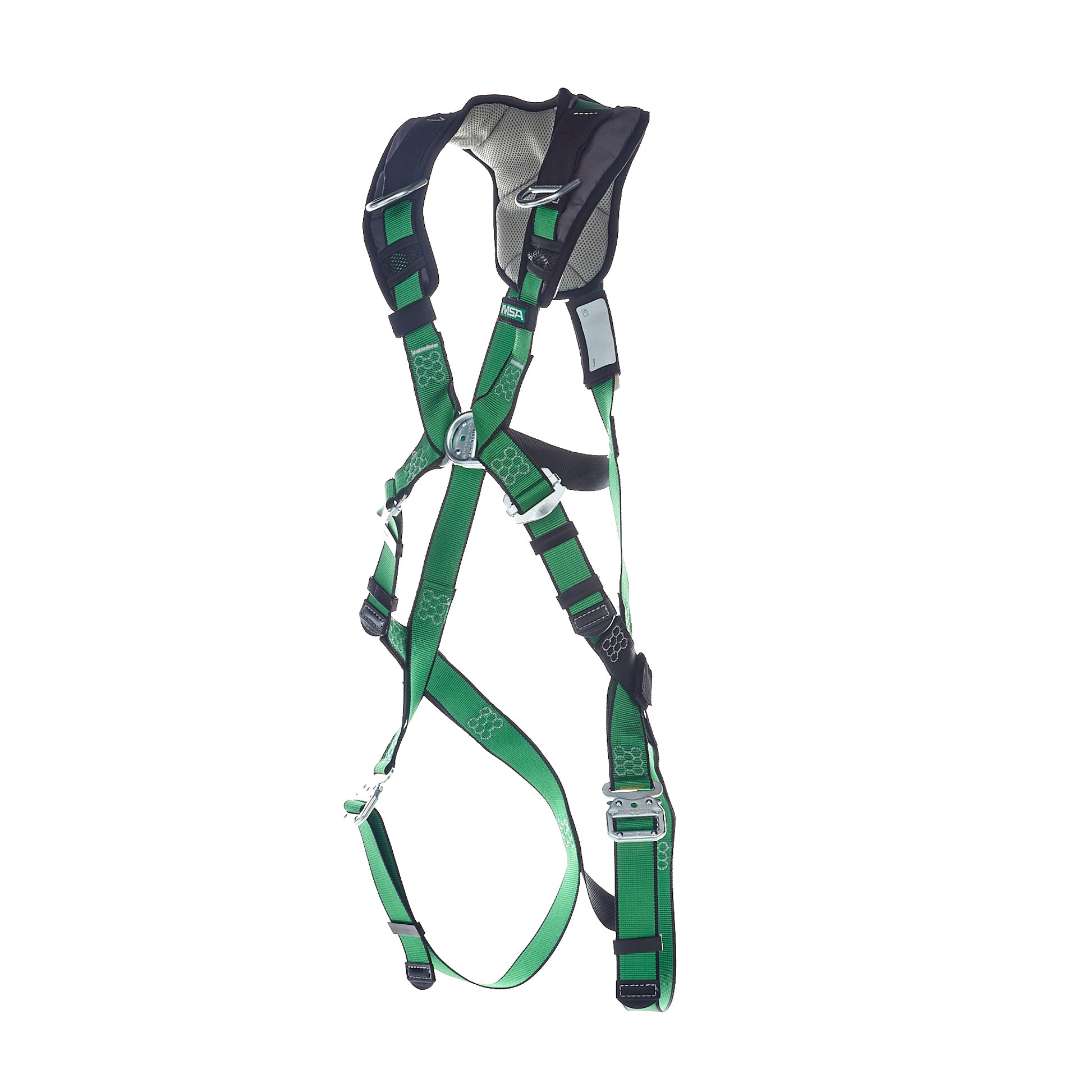MSA V-FORM+ Harness w/Back, Front & Side D-Rings - Tongue Buckle Leg Straps - Standard - 10206137