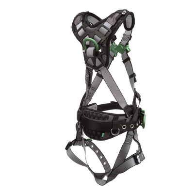 MSA V-FIT Construction Harness w/Back & Side D-Rings - Tongue Buckle Leg Straps - Shoulder Padding - Extra Small - 10195148