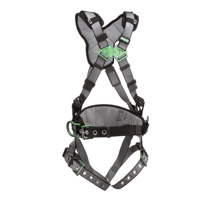 MSA V-FIT Construction Harness w/Back & Side D-Rings - Tongue Buckle Leg Straps - Shoulder Padding - Super Extra Large - 10195151
