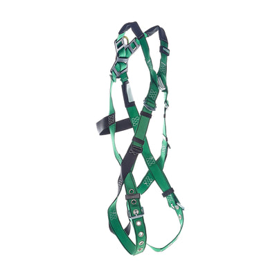 MSA V-FORM Harness w/Back & Front D-Rings - Tongue Buckle Leg Straps Quick Connect Chest Buckle - Extra Large - 10206067