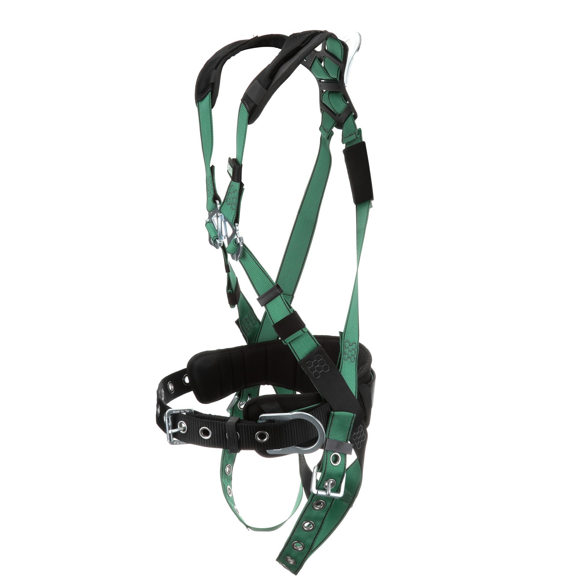 MSA V-FORM Construction Harness w/Back & Side D-Rings - Tongue Buckle Leg Straps - Shoulder Padding - Super Extra Large - 10197366