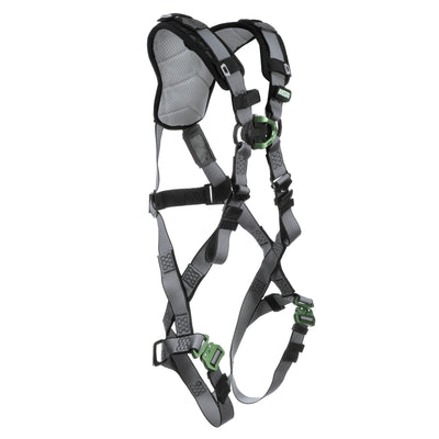 MSA V-FIT Harness w/Back & Front D-Rings - Quick-Connect Leg Straps - Shoulder Padding - Extra Small - 10194673