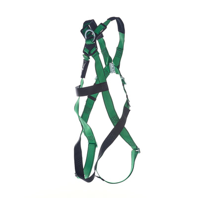 MSA V-FORM Harness w/Back D-Ring - Qwik-Fit Leg Straps Quick Connect Chest Buckle - Extra Small - 10207679