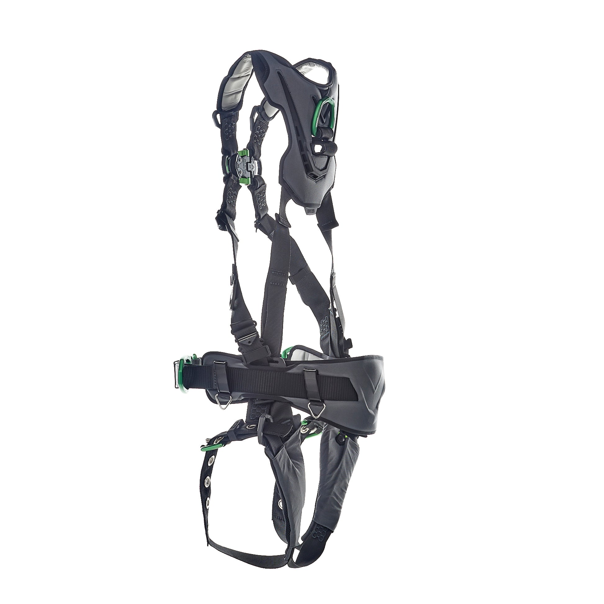 MSA V-FLEX Construction Harness w/Back, Front & Side D-Rings - Tongue Buckle Leg Straps - Extra Large - 10211348