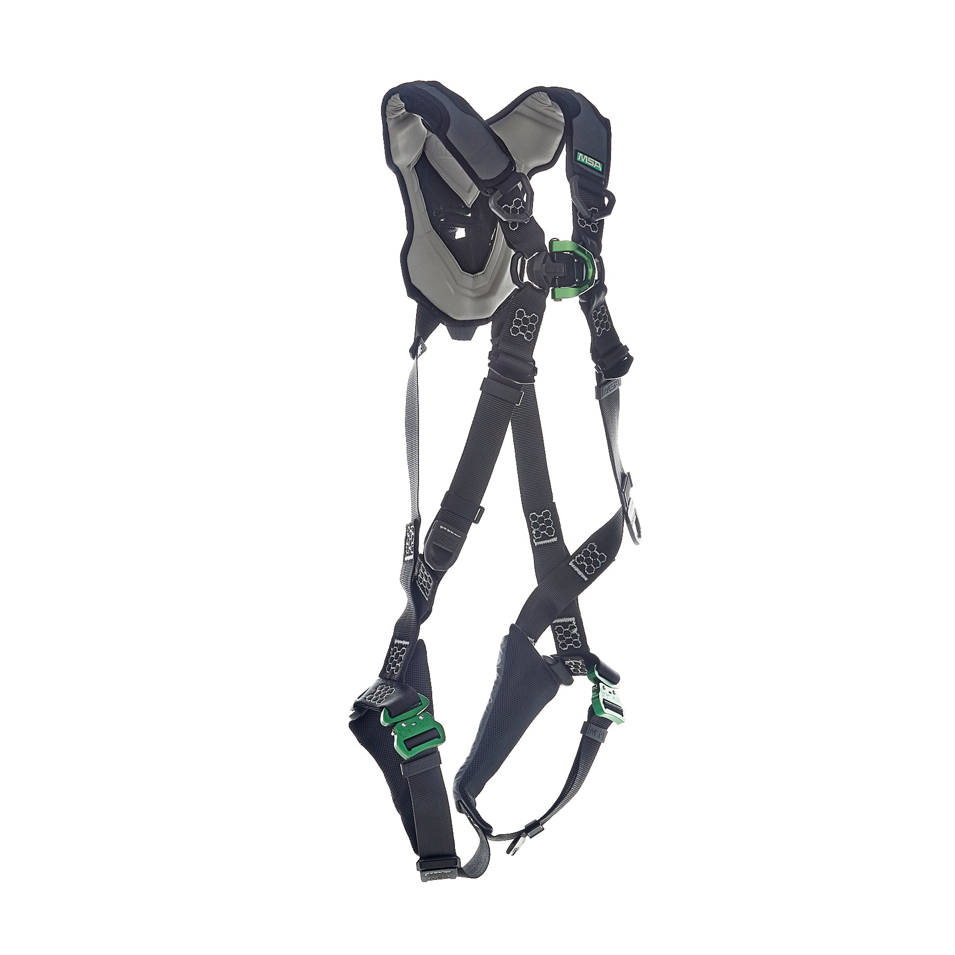 MSA V-FLEX Harness w/Back & Front D-Rings - Quick Connect Leg Straps - Extra Small - 10211316