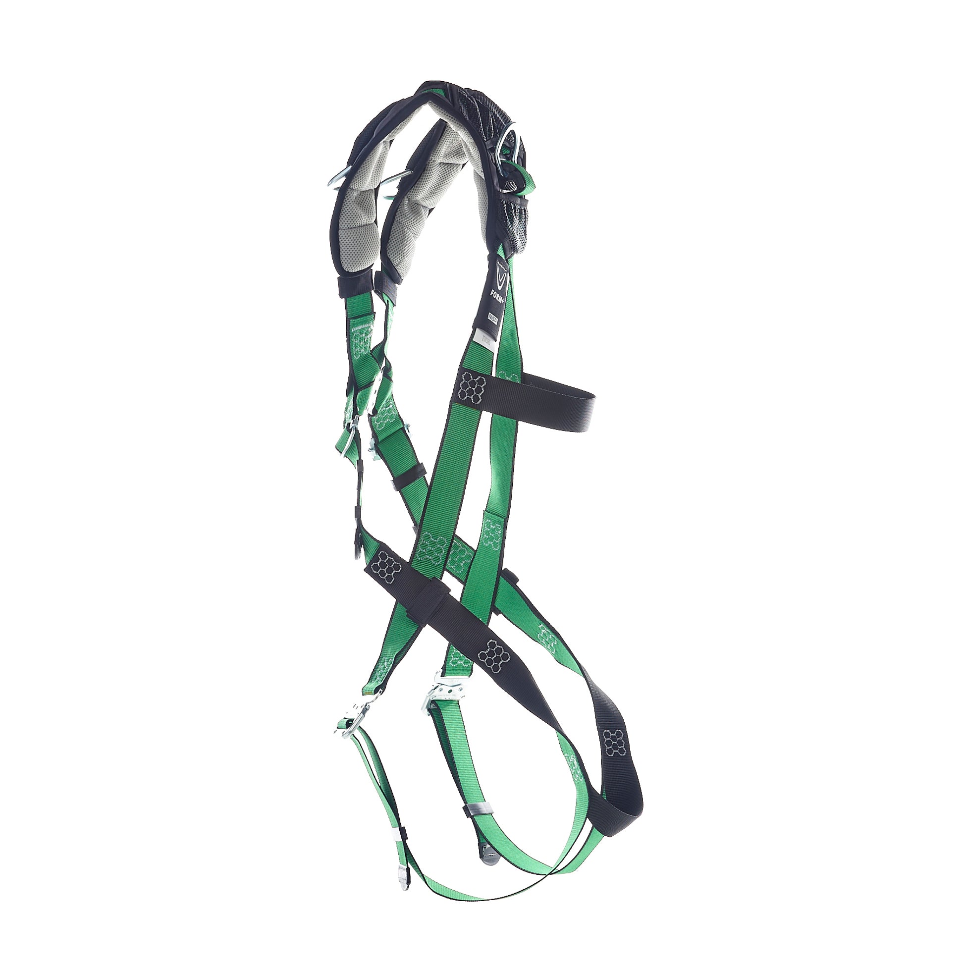 MSA V-FORM+ Harness w/Back, Front & Side D-Rings - Tongue Buckle Leg Straps - Standard - 10206137