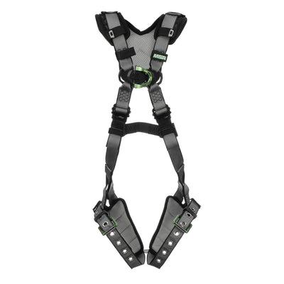 MSA V-FIT Harness w/Back & Front D-Rings - Tongue Buckle Leg Straps - Shoulder Padding - Super Extra Large - 10194895