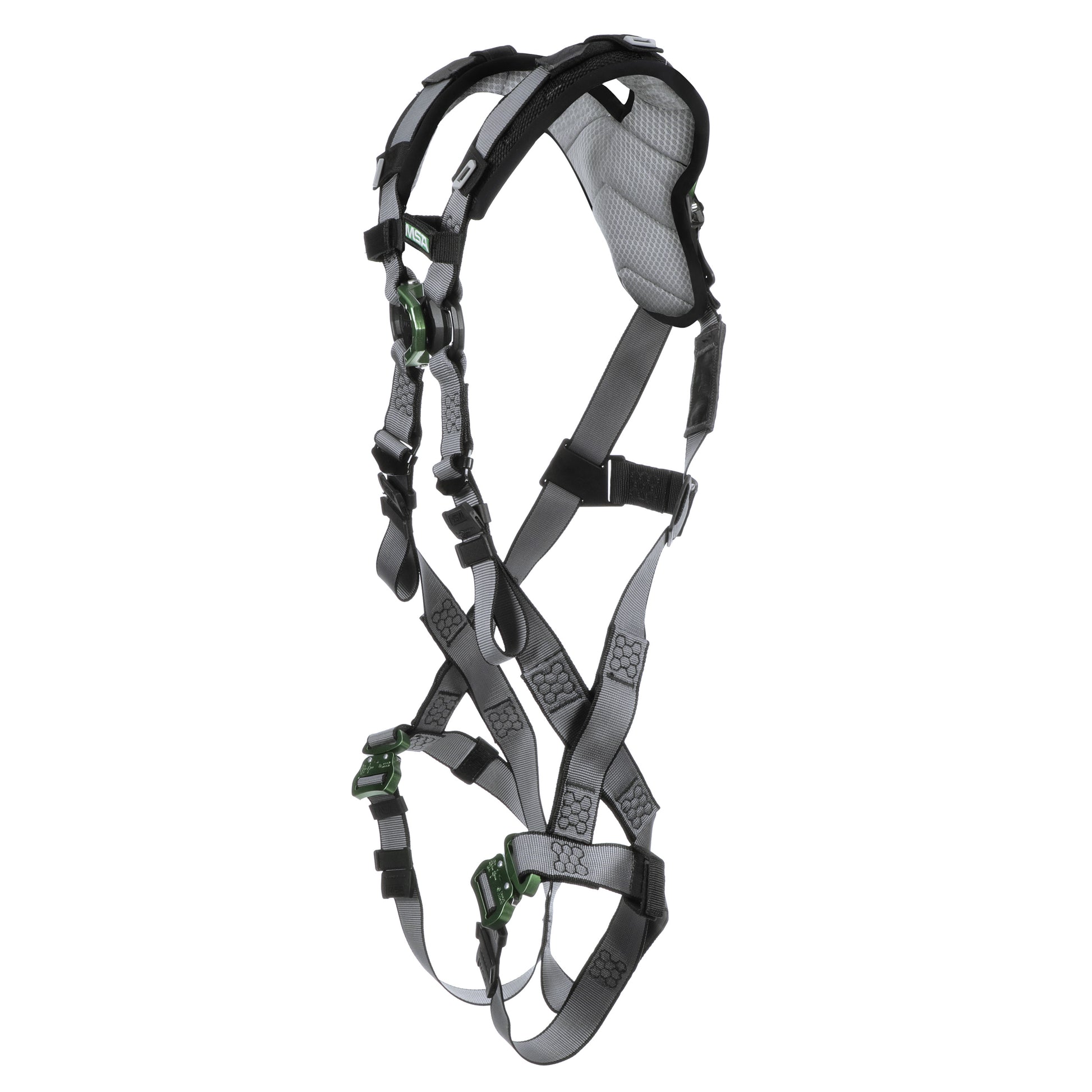 MSA V-FIT Harness w/Back & Front D-Rings - Quick-Connect Leg Straps - Shoulder Padding - Standard - 10194656