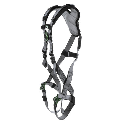 MSA V-FIT Harness w/Back & Front D-Rings - Quick-Connect Leg Straps - Shoulder Padding - Extra Small - 10194673