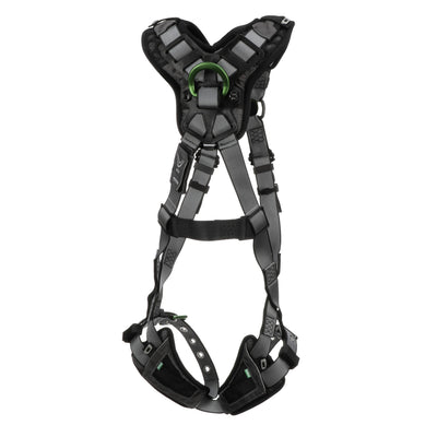 MSA V-FIT Harness w/Back & Front D-Rings - Tongue Buckle Leg Straps - Shoulder Padding - Super Extra Large - 10194895