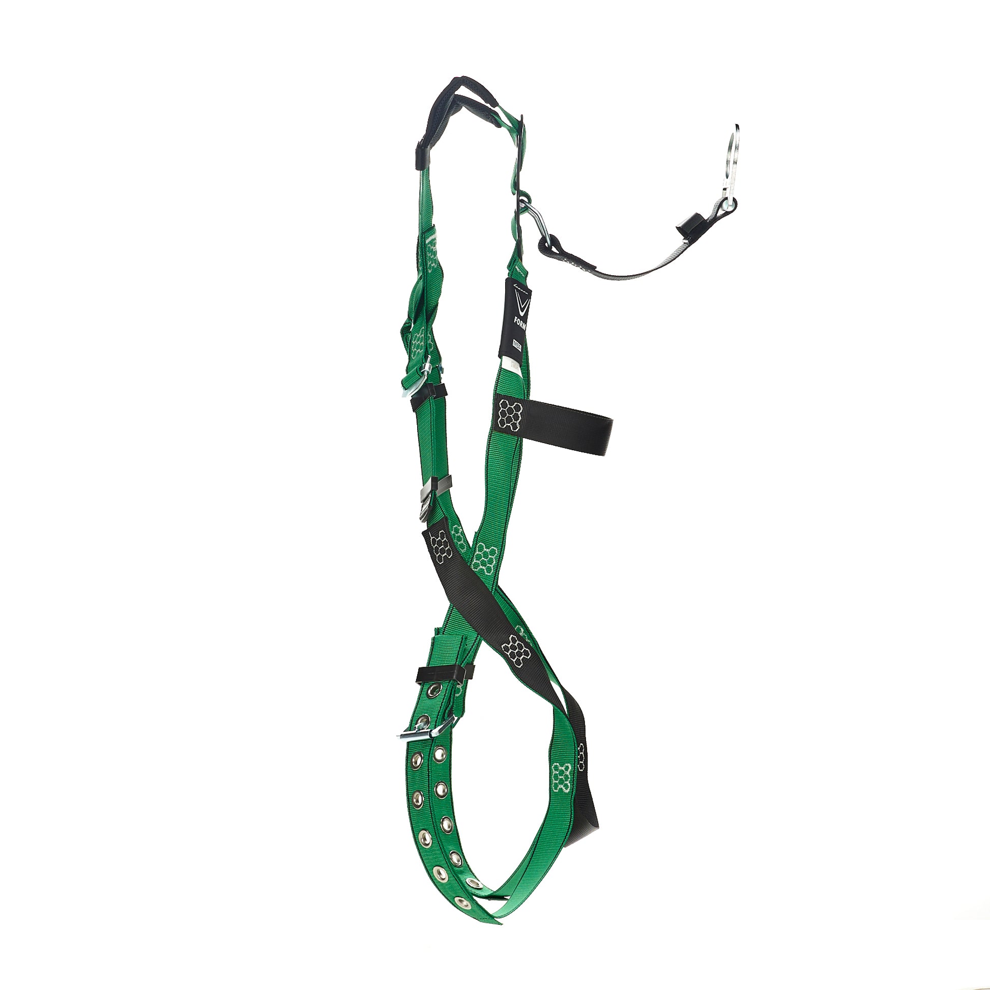 MSA V-FORM Harness w/Back D-Ring with D-Ring Extender - Tongue Buckle Leg Straps Quick Connect Chest Buckle - Extra Small - 10208274