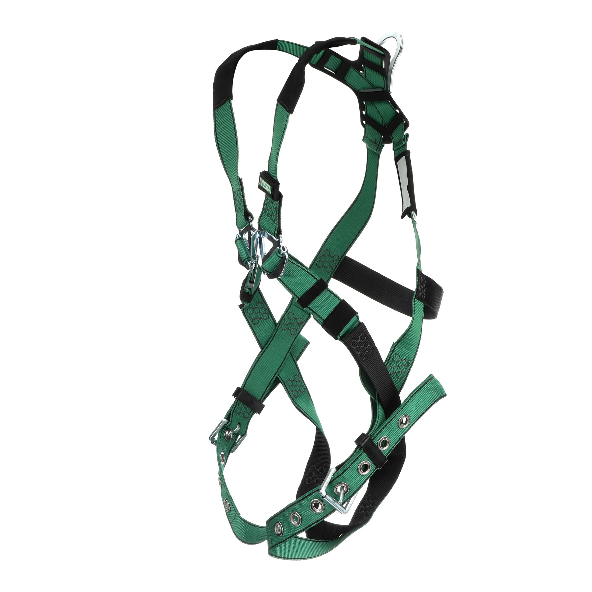 MSA V-FORM Harness w/Back D-Ring - Tongue Buckle Leg Straps - Super Extra Large - 10197201