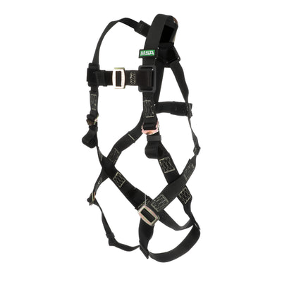 MSA Workman Arc Flash Vest-Style Harness w/Back D-Ring - Tongue Buckle leg straps - Standard (STD) - 10152637