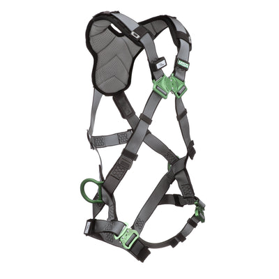 MSA V-FIT Harness w/Back & Side D-Rings - Quick-Connect Leg Straps - Shoulder Padding - Extra Large - 10194874