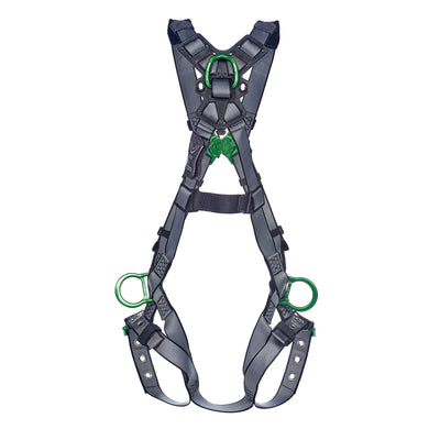 MSA V-FIT Harness w/Back & Side D-Rings - Tongue Buckle Leg Straps - Standard - 10195110