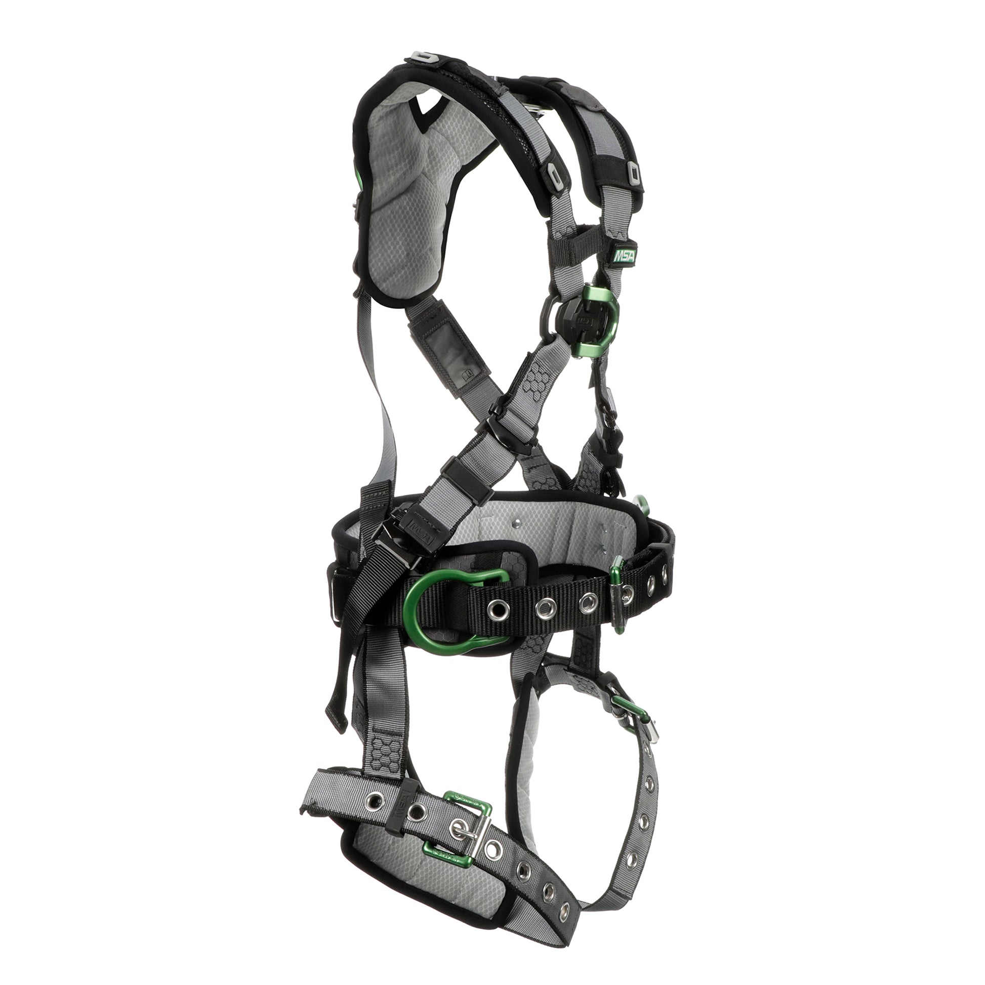 MSA V-FIT Construction Harness w/Back & Side D-Rings - Tongue Buckle Leg Straps - Shoulder & Leg Padding - Standard - 10195181