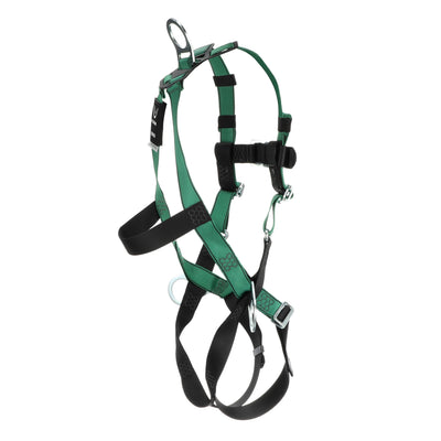 MSA V-FORM Harness w/Back, Front & Side D-Rings - Qwik-Fit Leg Straps - Extra Small - 10197435