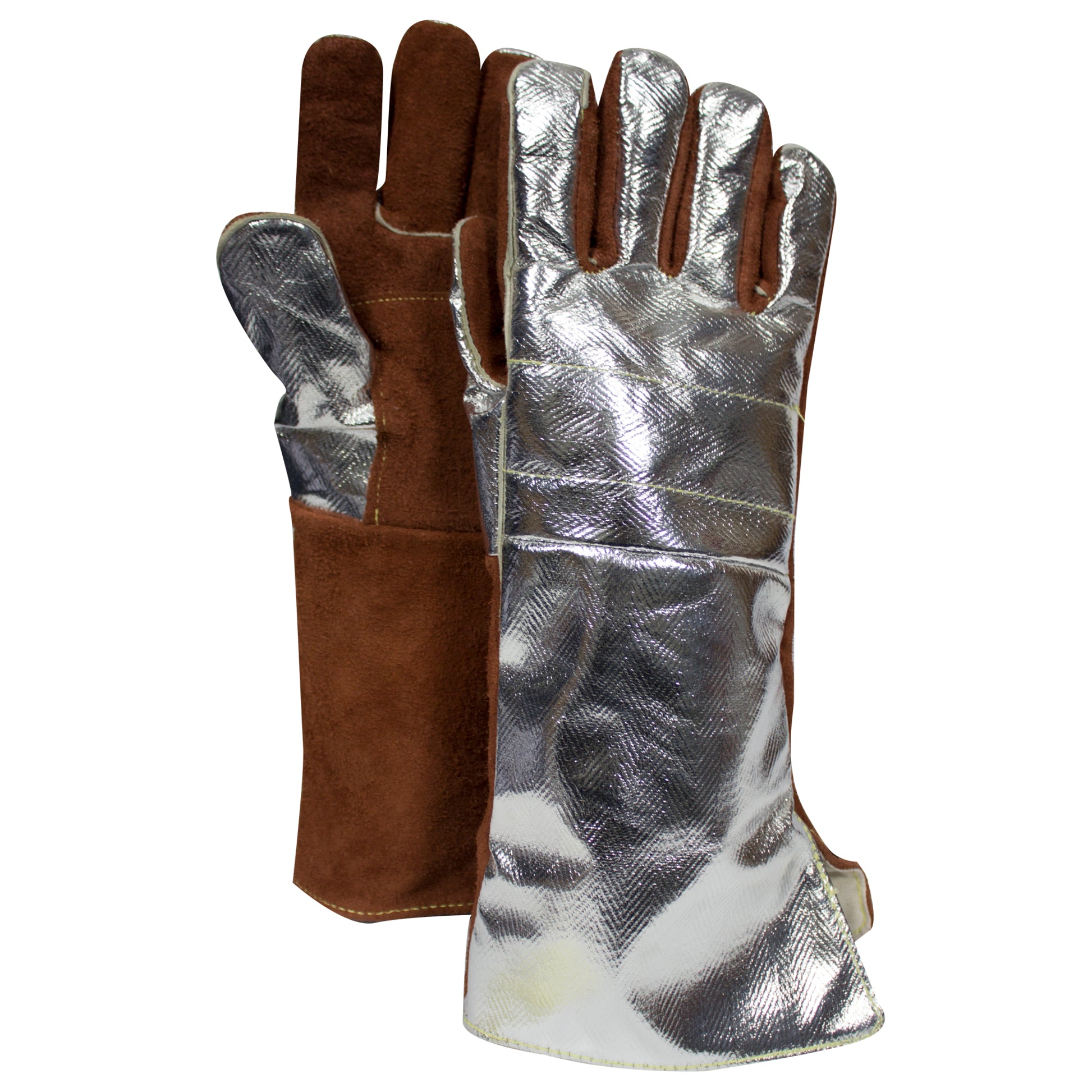 NSA Extreme Heat Leather Glove with Aluminized Back & Snap Adjustment - DJXG705185XL