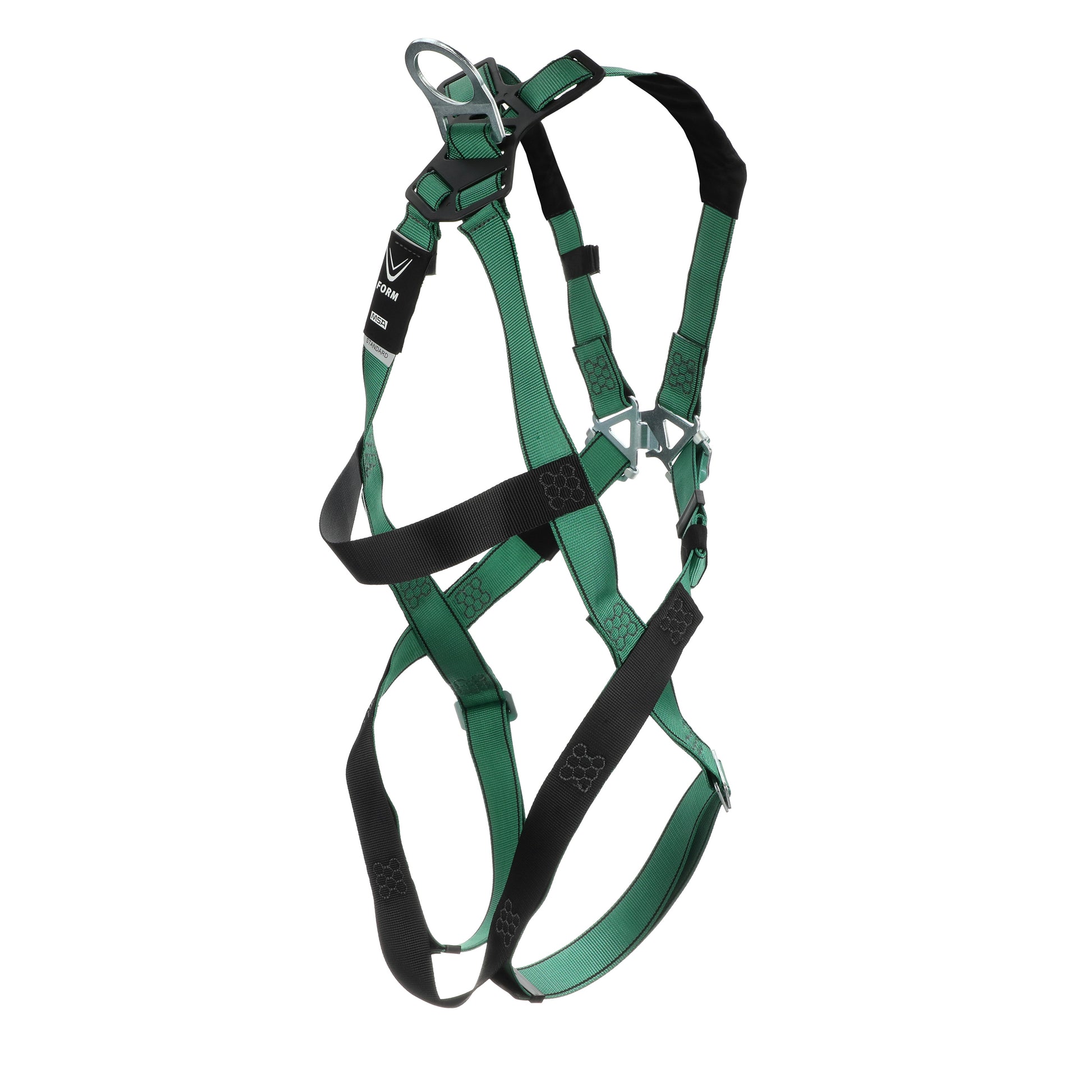 MSA V-FORM Harness w/Back D-Ring - Qwik-Fit Leg Straps - Super Extra Large - 10197198