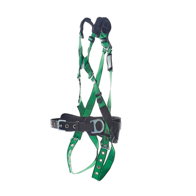 MSA V-FORM Construction Harness w/Back & Side D-Rings - Tongue Buckle Leg Straps Quick Connect Chest Buckle - Shoulder Padding - Standard - 10207734