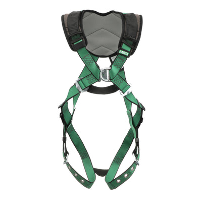 MSA V-FORM+ Harness w/Back & Front D-Rings - Tongue Buckle Leg Straps - Extra Small - 10206092