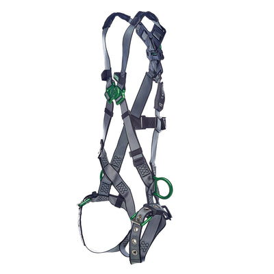 MSA V-FIT Harness w/Back & Side D-Rings - Tongue Buckle Leg Straps - Standard - 10195110