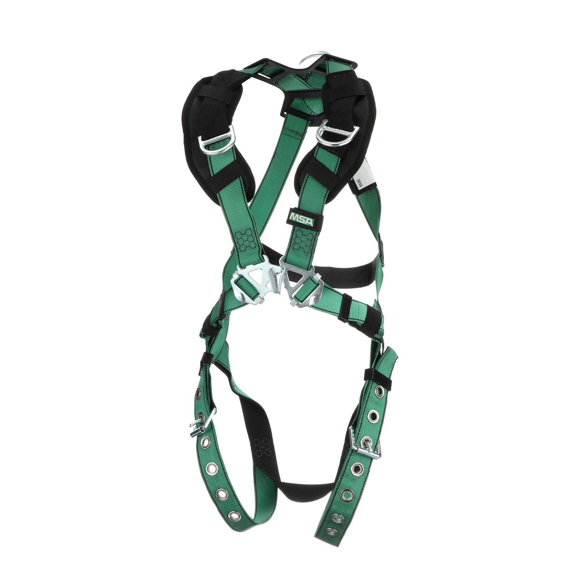 MSA V-FORM Harness w/Back & Shoulder D-Rings - Tongue Buckle Leg Straps - Extra Small - 10197218