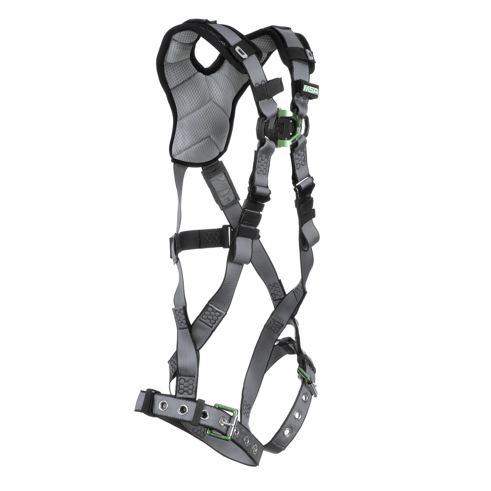 MSA V-FIT Harness w/Back D-Ring - Tongue Buckle Leg Straps - Shoulder & Leg Padding - Super Extra Large - 10194979