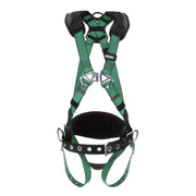 MSA V-FORM Construction Harness w/Back & Side D-Rings - Tongue Buckle Leg Straps - Shoulder Padding - Standard - 10197364