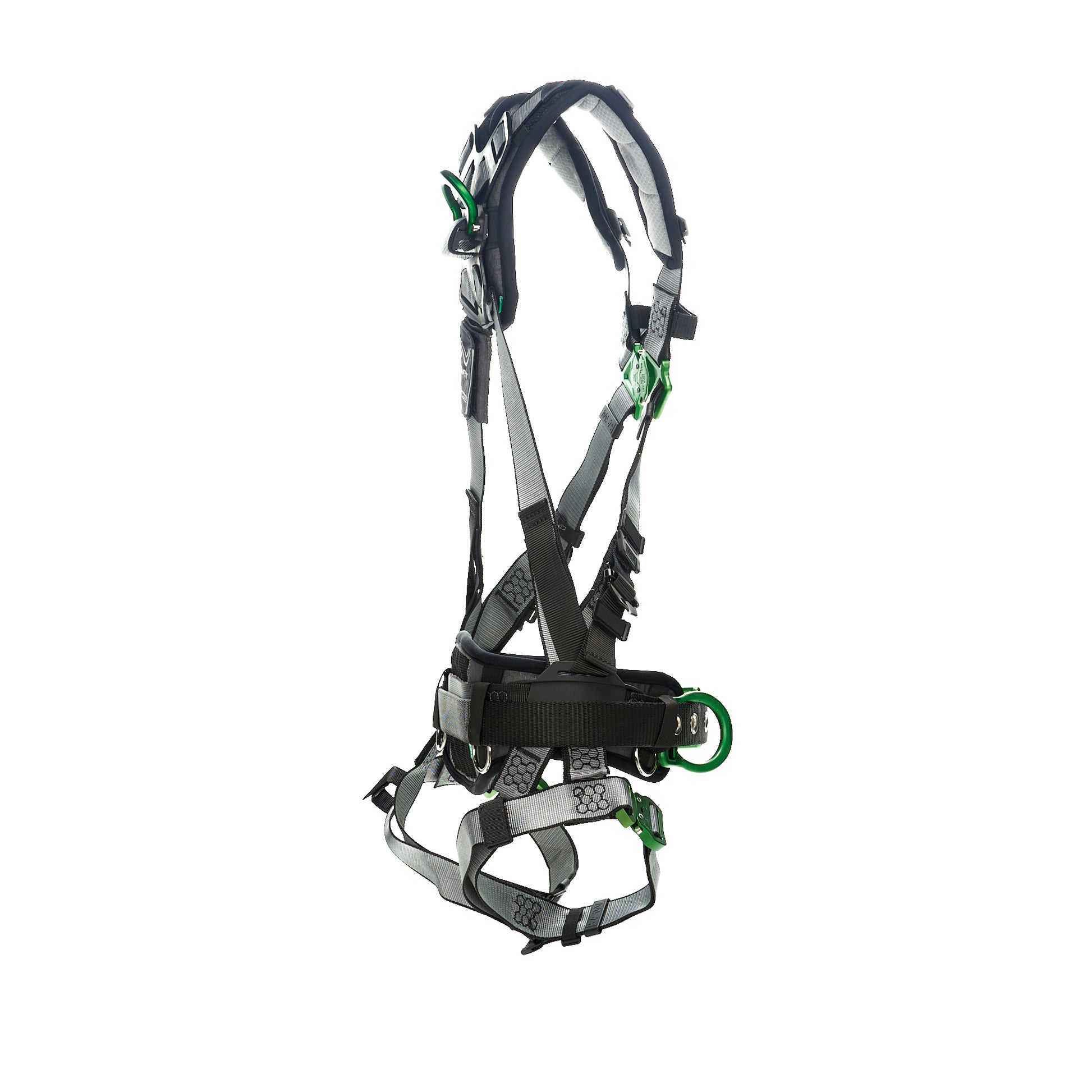 MSA V-FIT Construction Harness w/Back & Side D-Rings - Quick-Connect Leg Straps - Shoulder Padding - Super Extra Large - 10195136